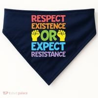 Respect Existence Or Expect Resistance USA-Made Doggie Bandana thumb 0