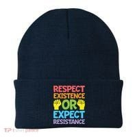 Respect Existence Or Expect Resistance Beanie thumb 0