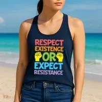 Respect Existence Or Expect Resistance Women's Tank Top thumb 2