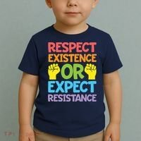 Respect Existence Or Expect Resistance Toddler T-Shirt thumb 2