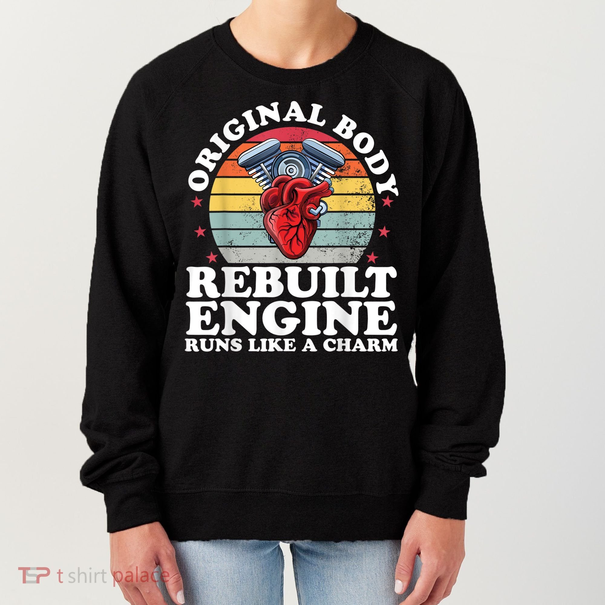 Rebuilt Engine Open Heart Surgery Recovery Survivor Men Gift Women's Sweatshirt