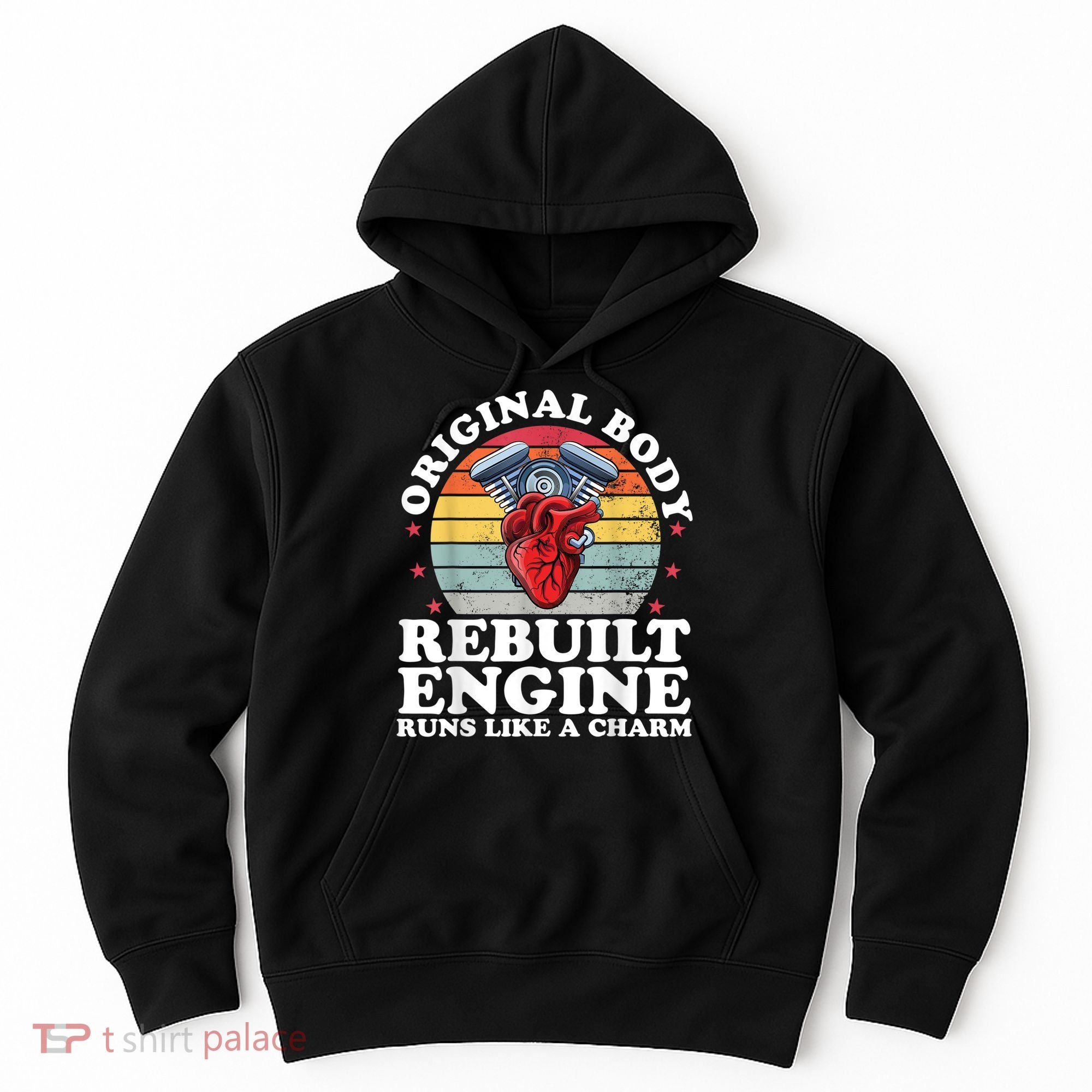 Rebuilt Engine Open Heart Surgery Recovery Survivor Men Gift Hoodie