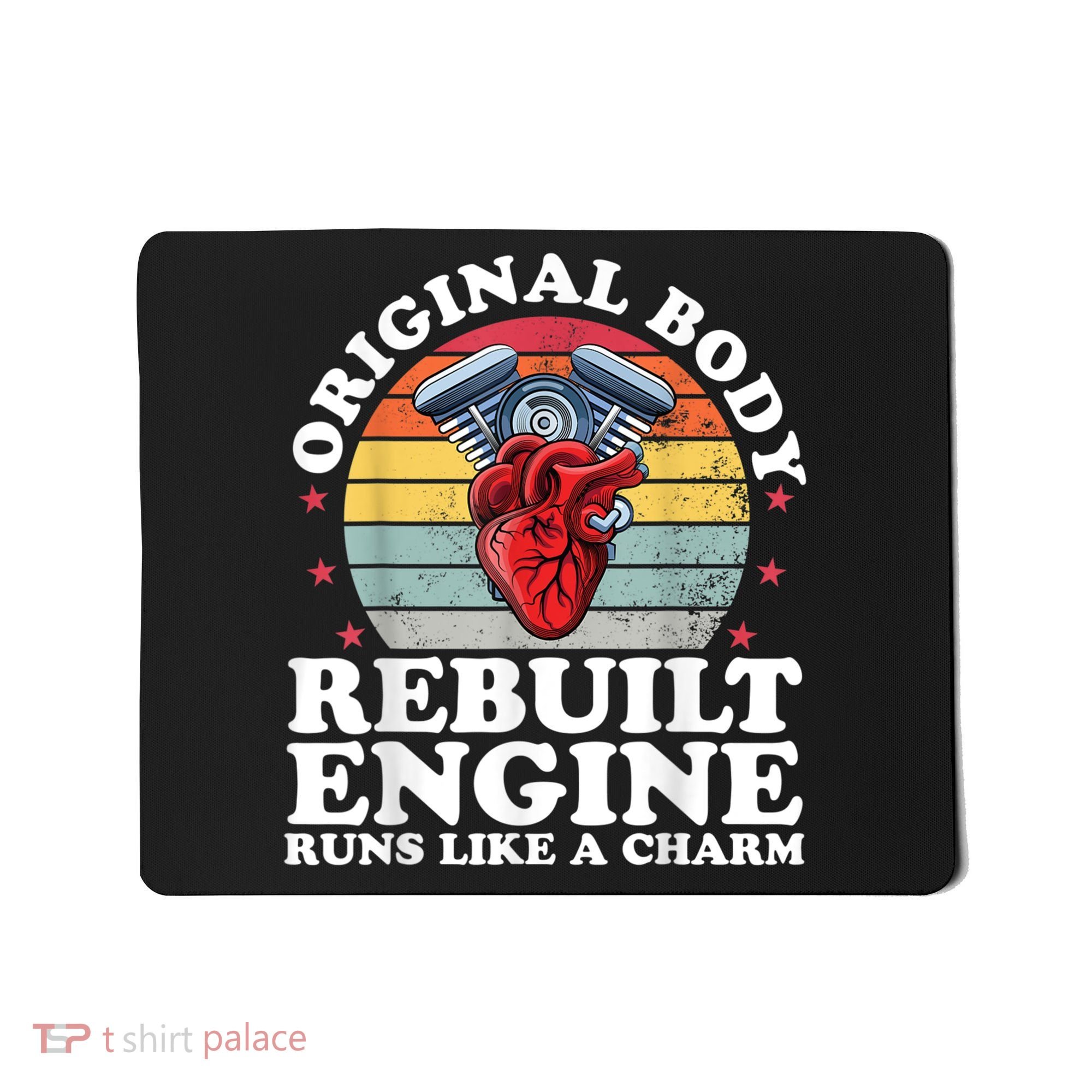 Rebuilt Engine Open Heart Surgery Recovery Survivor Men Gift Mousepad