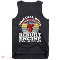 Rebuilt Engine Open Heart Surgery Recovery Survivor Men Gift Tank Top thumb 0