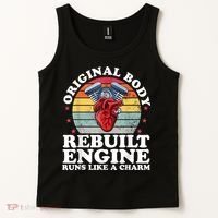 Rebuilt Engine Open Heart Surgery Recovery Survivor Men Gift Tank Top thumb 2