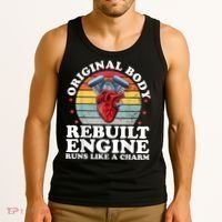 Rebuilt Engine Open Heart Surgery Recovery Survivor Men Gift Tank Top thumb 3