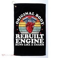 Rebuilt Engine Open Heart Surgery Recovery Survivor Men Gift Golf Towel thumb 0