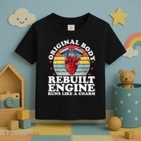 Rebuilt Engine Open Heart Surgery Recovery Survivor Men Gift Toddler T-Shirt thumb 3