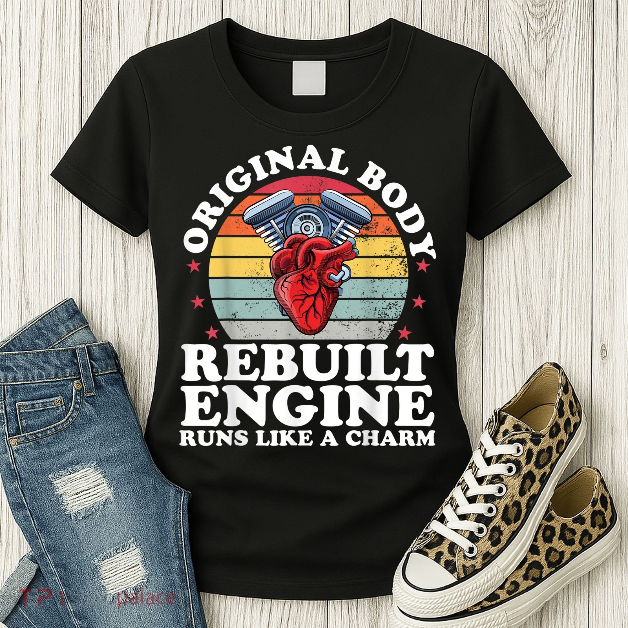 Rebuilt Engine Open Heart Surgery Recovery Survivor Men Gift Women's T-Shirt