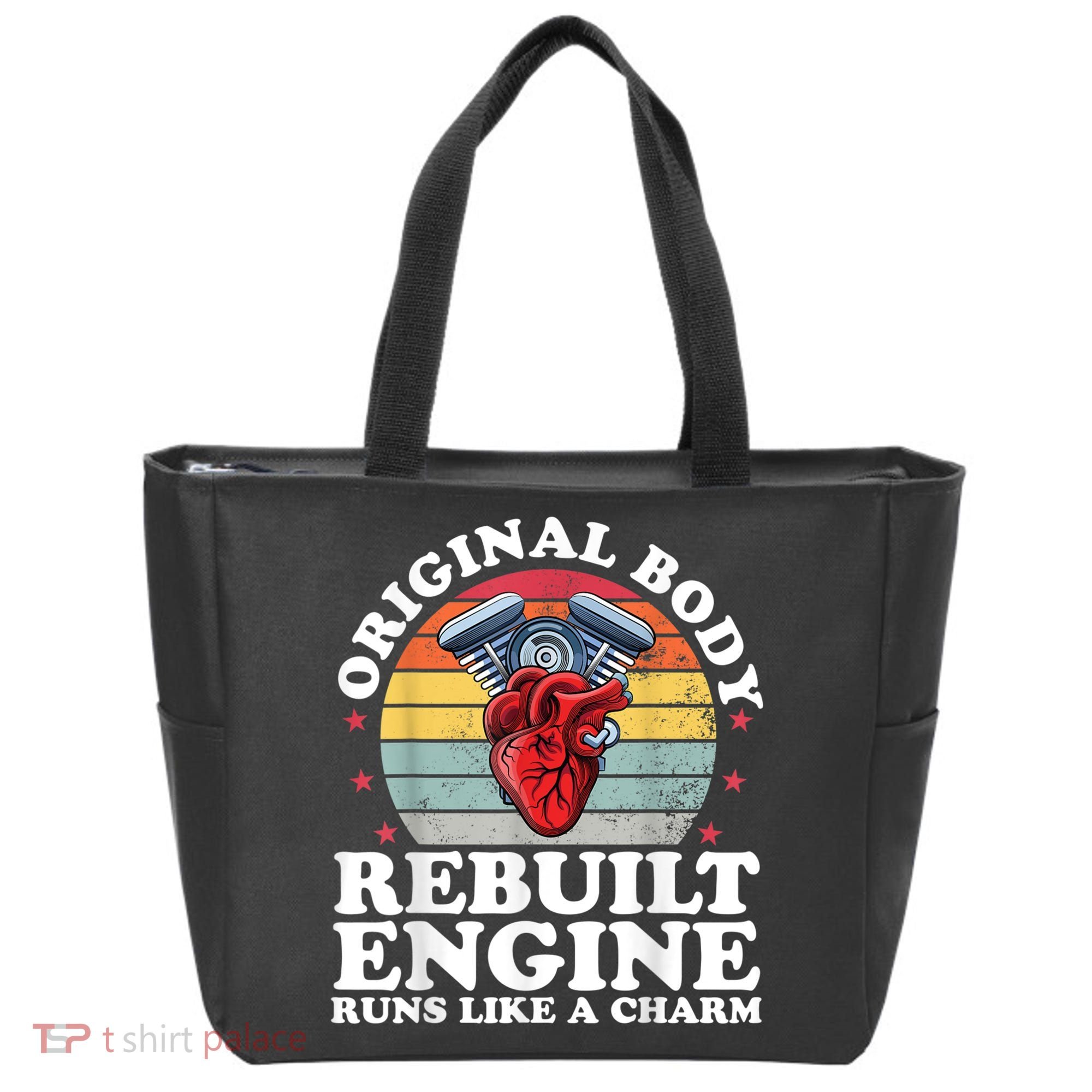 Rebuilt Engine Open Heart Surgery Recovery Survivor Men Gift Tote Bag