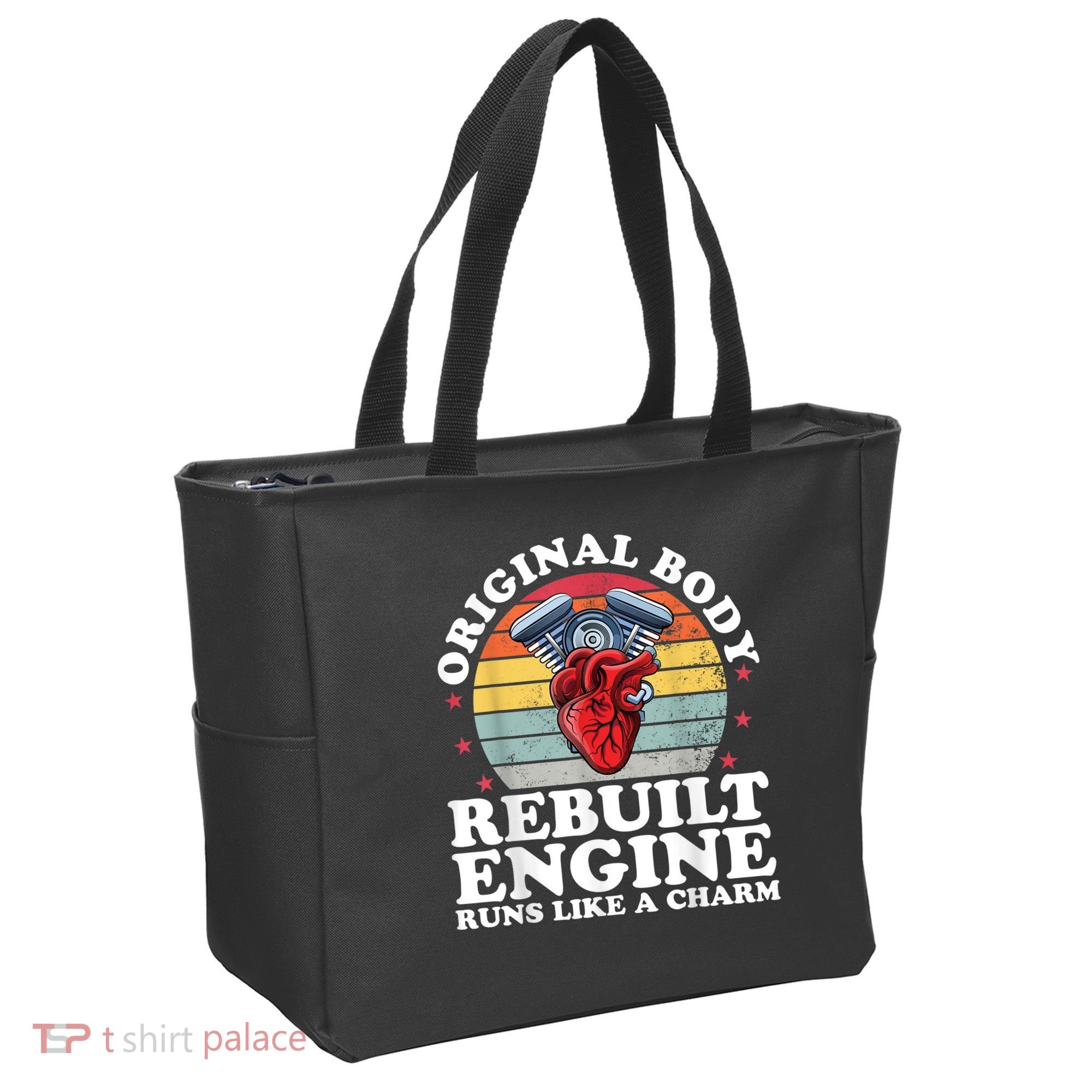 Rebuilt Engine Open Heart Surgery Recovery Survivor Men Gift Tote Bag