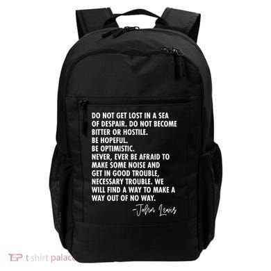 Rep John Lewis Quote RIP Tribute Backpack