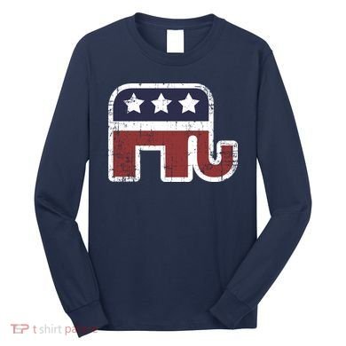 Republican Elephant Political Party Long Sleeve Shirt