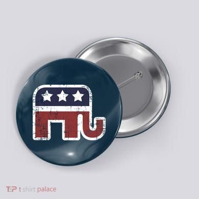Republican Elephant Political Party Button