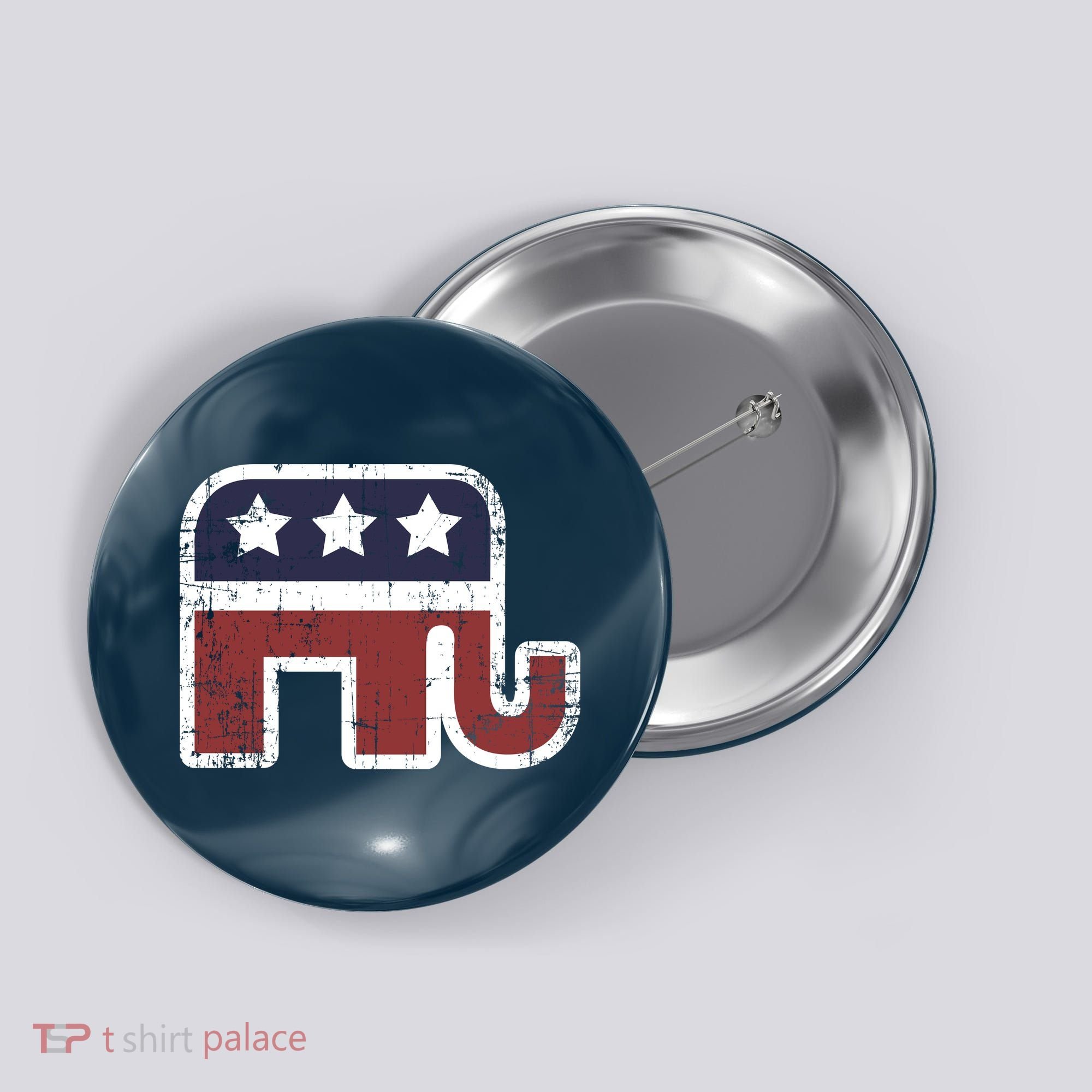 Republican Elephant Political Party Button