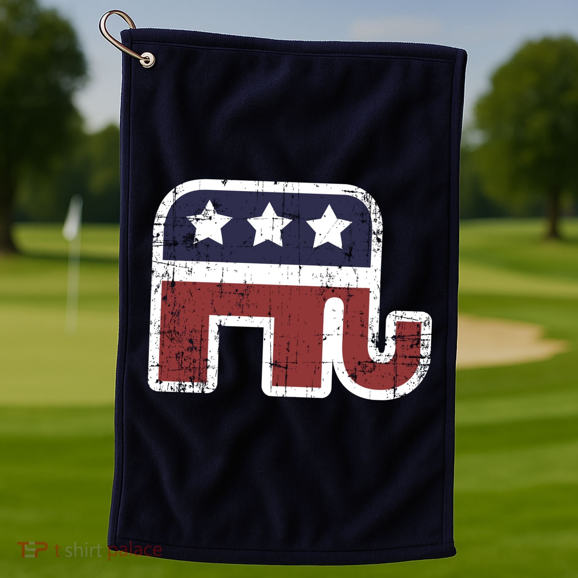 Republican Elephant Political Party Golf Towel