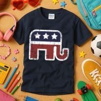 Republican Elephant Political Party Kids T-Shirt thumb 3