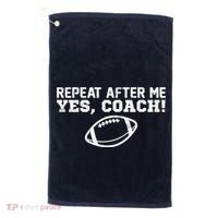 Repeat After Me Yes, Coach! Sports Golf Towel thumb 0