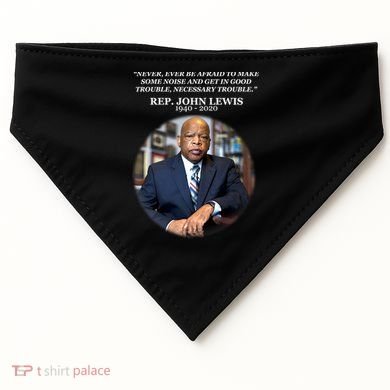 Representative John Lewis Tribute 1940-2020 USA-Made Doggie Bandana