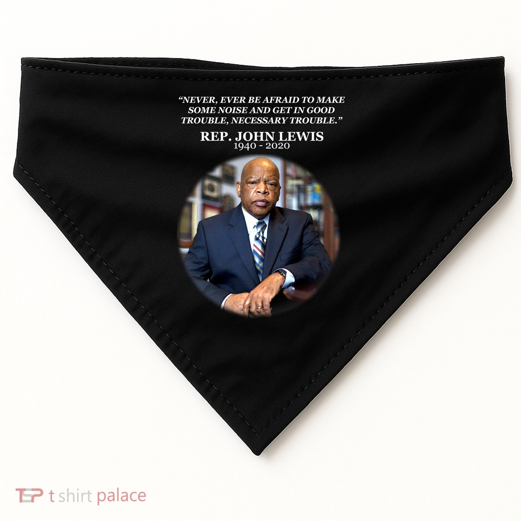 Representative John Lewis Tribute 1940-2020 USA-Made Doggie Bandana