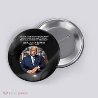 Representative John Lewis Tribute 1940-2020 Button thumb 0