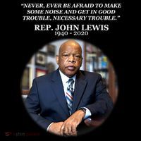 Representative John Lewis Tribute 1940-2020 Kids Sweatshirt thumb 2