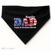 Republican Dad Just A Regular Dad Trying To Not Raise Liberals USA-Made Doggie Bandana thumb 0