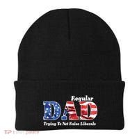 Republican Dad Just A Regular Dad Trying To Not Raise Liberals Beanie thumb 0