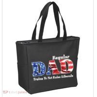 Republican Dad Just A Regular Dad Trying To Not Raise Liberals Tote Bag thumb 2