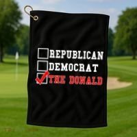 Republican Democrat Donald Trump Golf Towel thumb 1