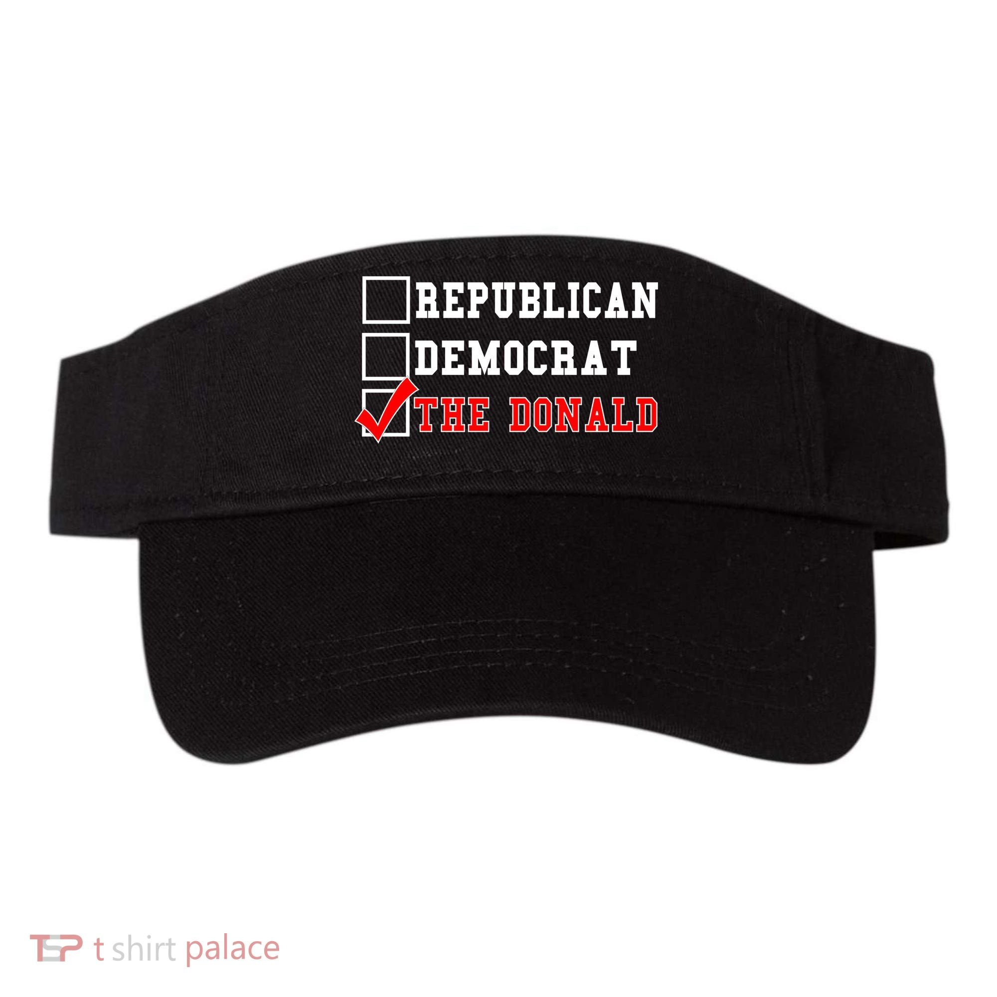 Republican Democrat Donald Trump Visor
