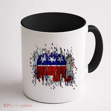 Republican Digital Flag Coffee Mug back