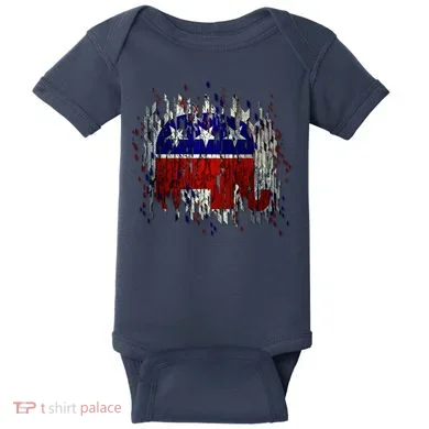 Republican Digital Flag Baby Bodysuit