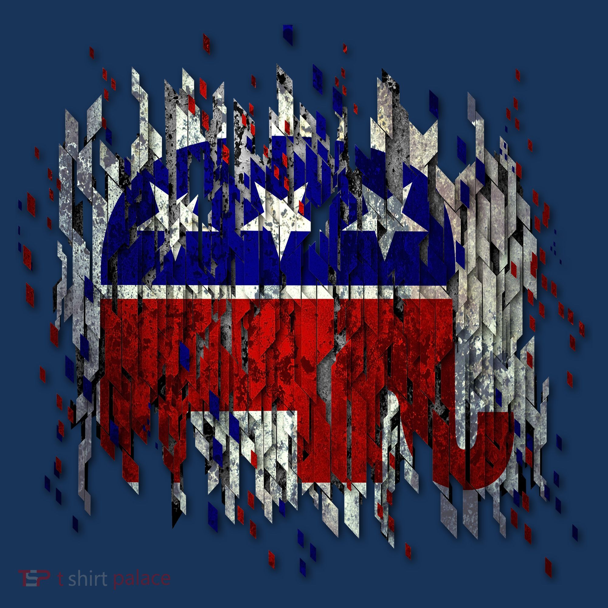 Republican Digital Flag Women's Long Sleeve Shirt