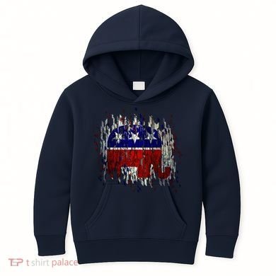 Republican Digital Flag Kids Hoodie