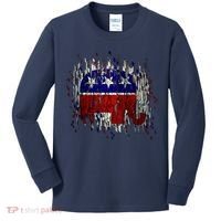 Republican Digital Flag Kids Long Sleeve Shirt thumb 0