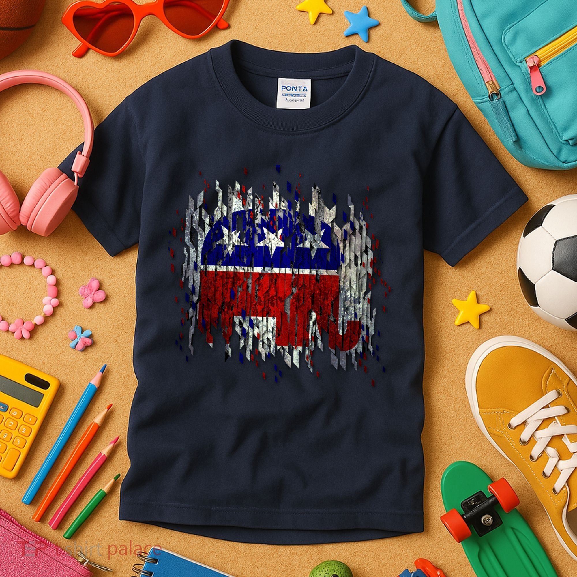 Republican Digital Flag Kids T-Shirt