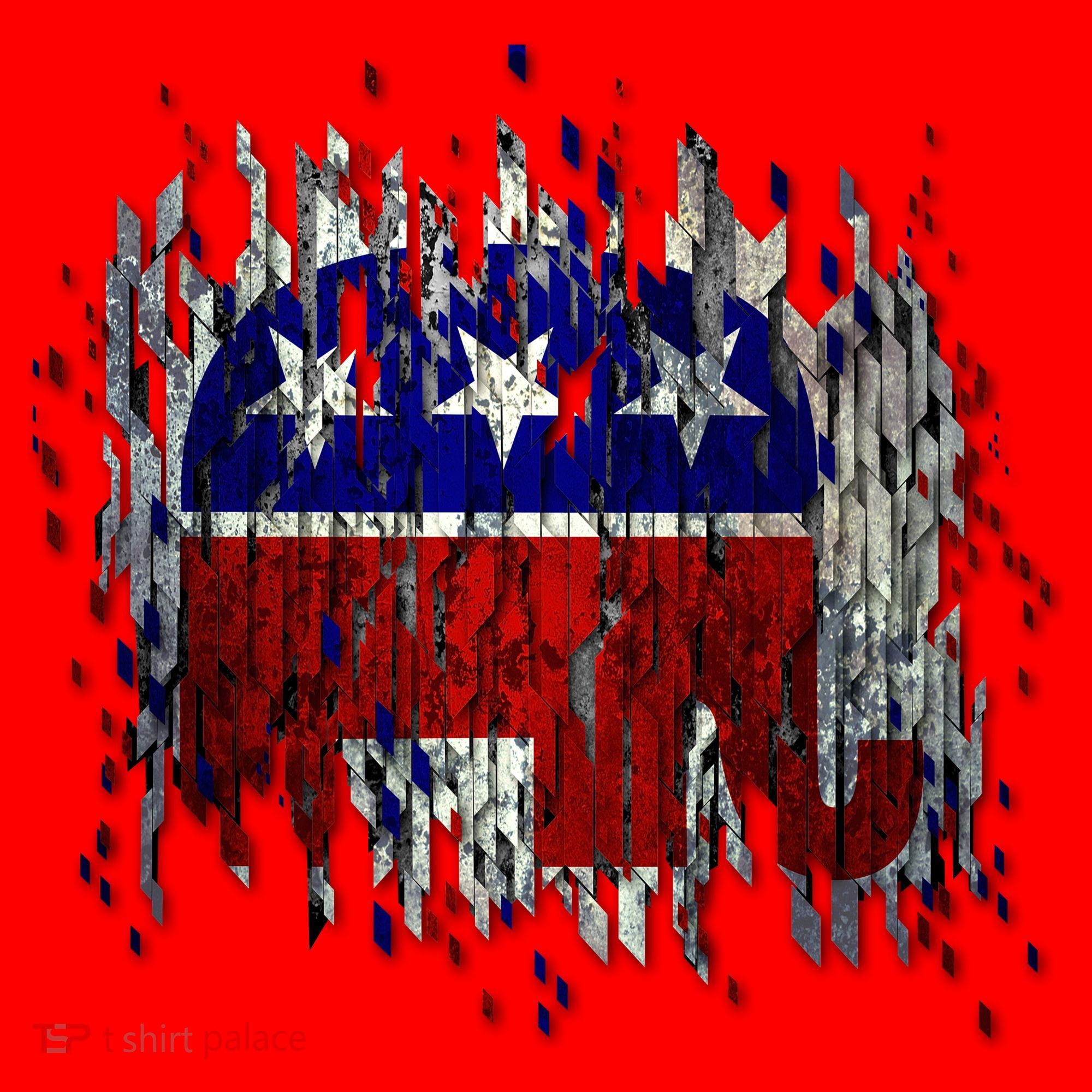 Republican Digital Flag Santa Hat
