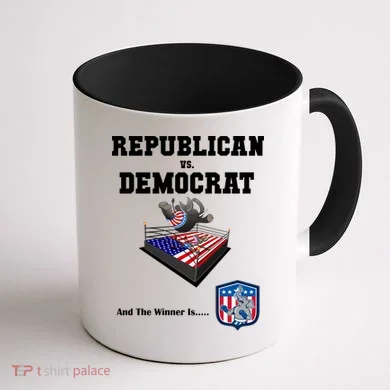 Republican Vs. Democrat Coffee Mug back