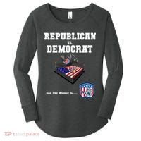 Republican Vs. Democrat Women's Perfect Tri Tunic Long Sleeve Shirt thumb 0