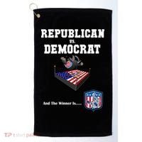 Republican Vs. Democrat Golf Towel thumb 0