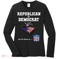 Republican Vs. Democrat Women's Long Sleeve Shirt thumb 0