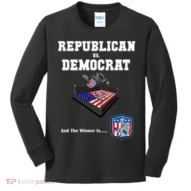 Republican Vs. Democrat Kids Long Sleeve Shirt