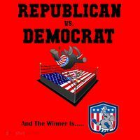 Republican Vs. Democrat Santa Hat thumb 1