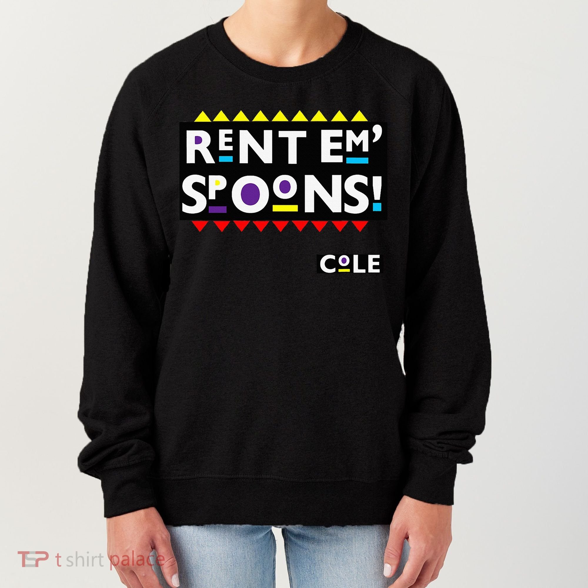 Rent Em Spoons 90S Black Sitcom Lover Urban Clothing Women's Sweatshirt