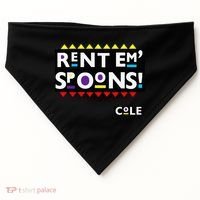 Rent Em Spoons 90S Black Sitcom Lover Urban Clothing USA-Made Doggie Bandana thumb 0