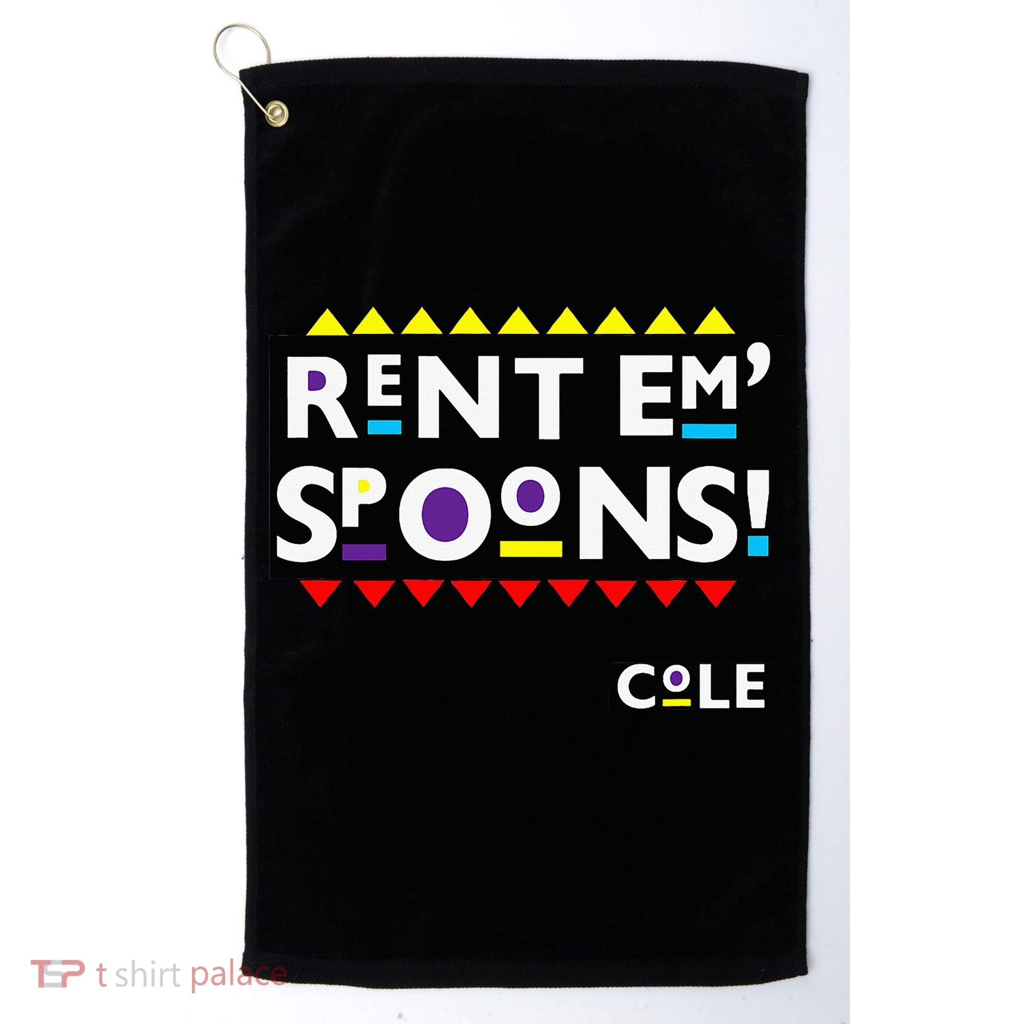 Rent Em Spoons 90S Black Sitcom Lover Urban Clothing Golf Towel