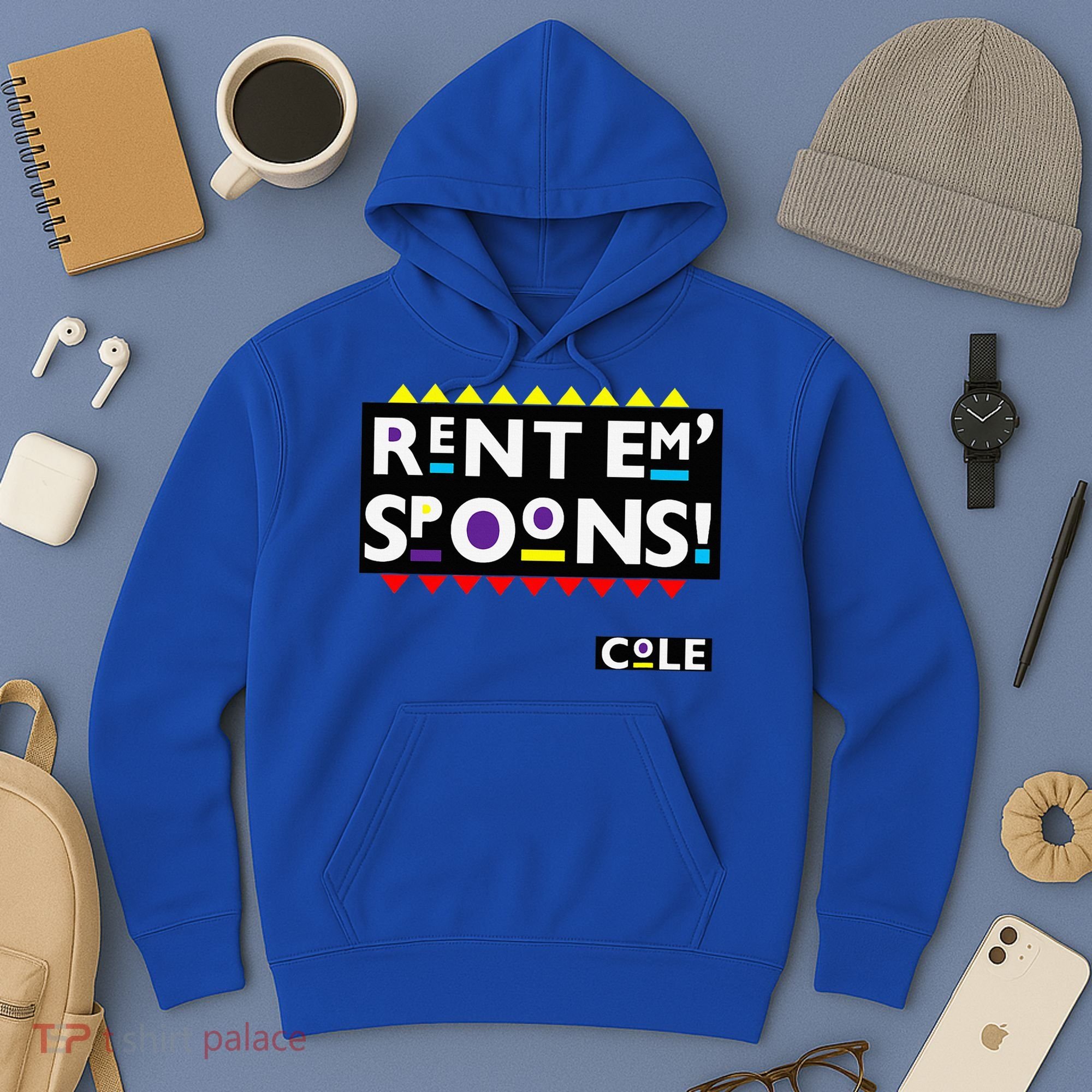 Rent Em Spoons 90S Black Sitcom Lover Urban Clothing Hoodie