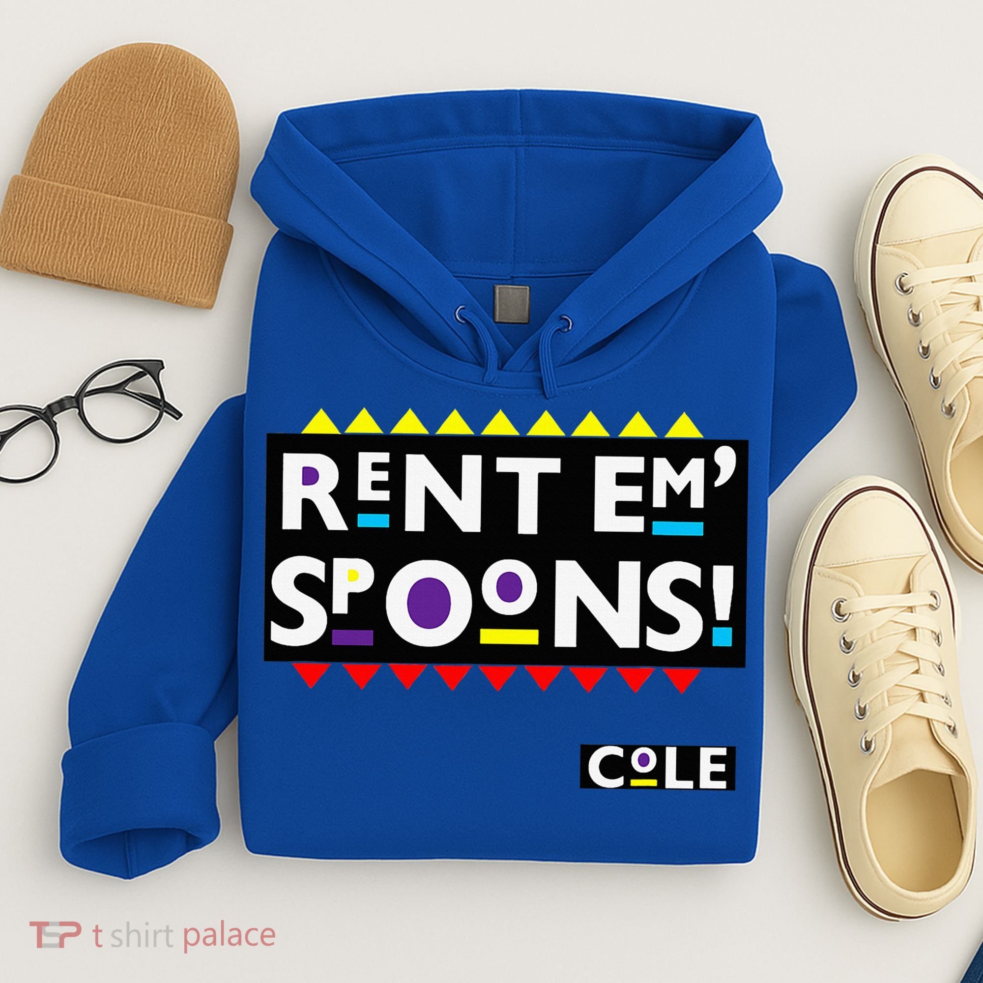 Rent Em Spoons 90S Black Sitcom Lover Urban Clothing Hoodie