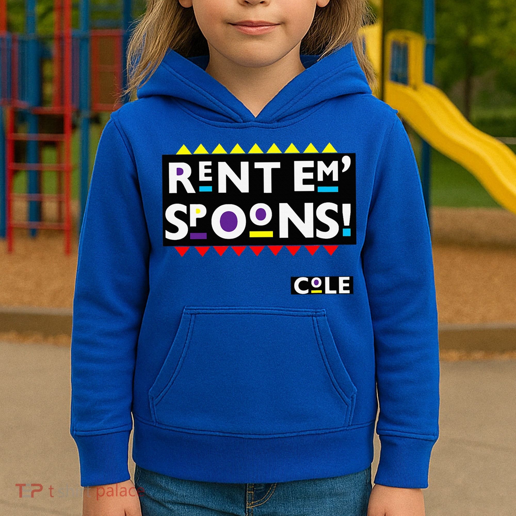 Rent Em Spoons 90S Black Sitcom Lover Urban Clothing Kids Hoodie